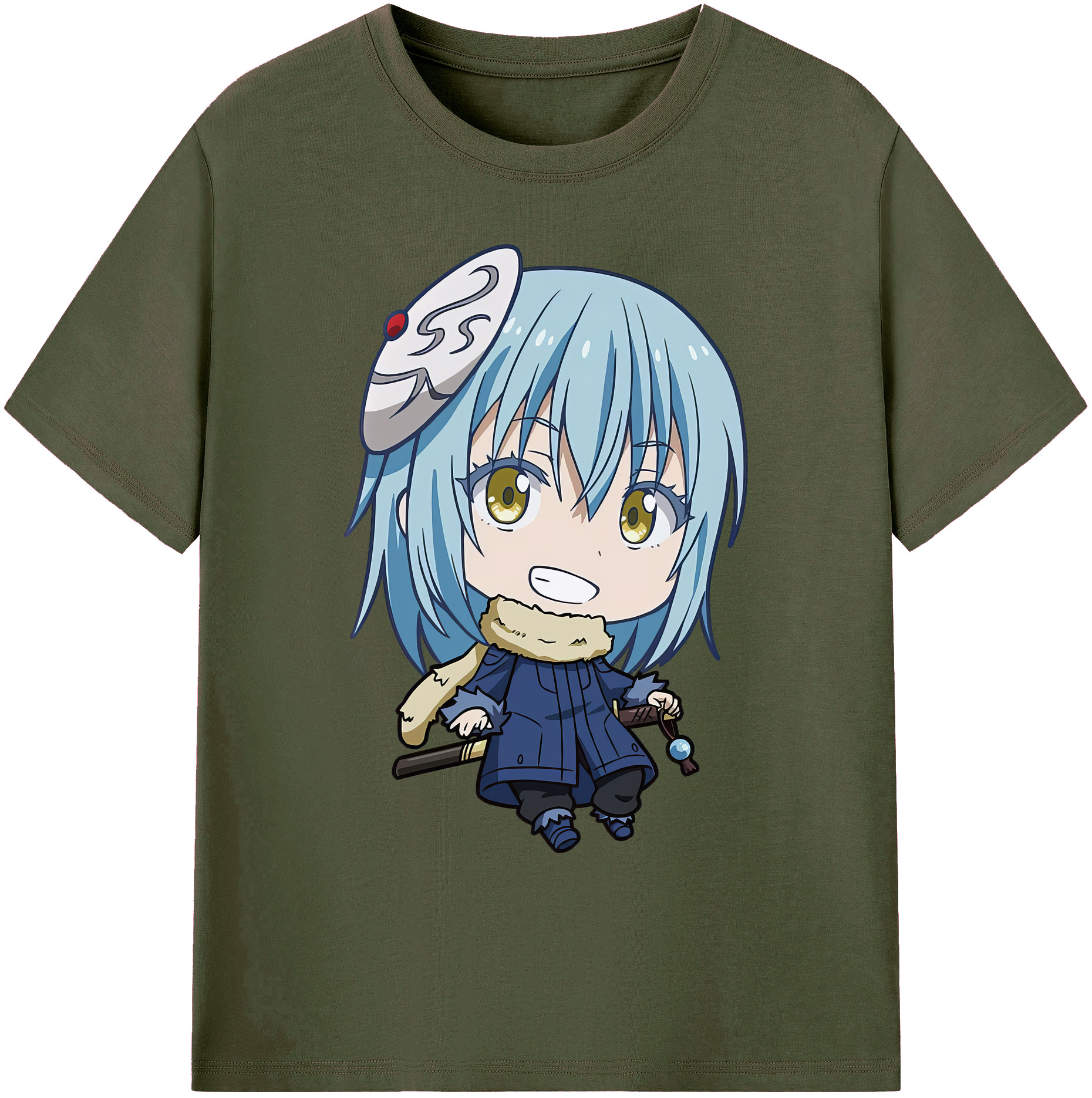（画像用） 転スラ Regarding Reincarnated to Slime 綿100％ メンズ半袖Tシャツ｜肌触りやわらか＆通気性